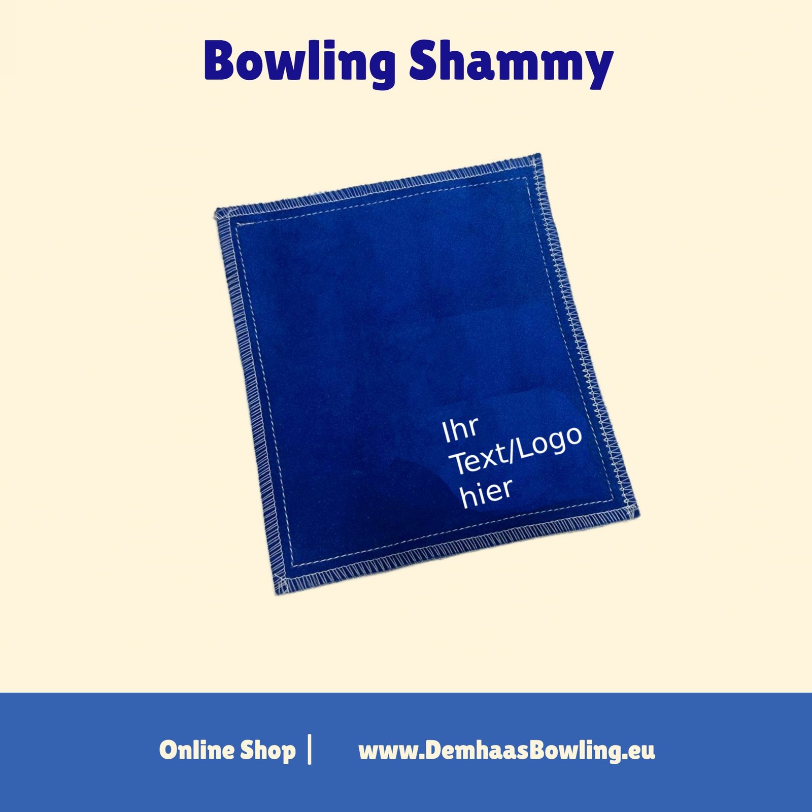 Demhaas custom Leder Shammy Blau Personalisiertes Leder-Shammy